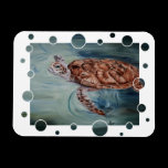 Green Sea Turtle Bubbles magnets