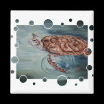 Green Sea Turtle bubbles Magnet magnets