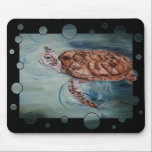 Green Sea Turtle bubbles Mousepad mousepads