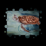 Green Sea Turtle bubbles Poster posters