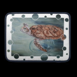 Green Sea Turtle Bubbles macbook sleeves