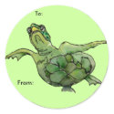 Green Sea Turtle Cartoon Personalized Labels stickers by lillyarts Green Sea Turtle Cartoon Personalized Labels stickers