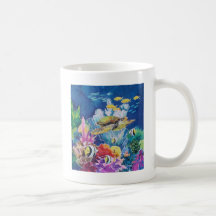 Green Sea Turtle Coffee Mugs