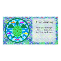 Green Sea Turtle Custom Card Custom Photo Card
