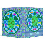 Green Sea Turtle Customizable 1" Art Binder