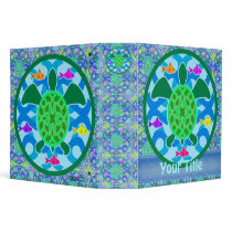 Green Sea Turtle Customizable 2" Art Binder