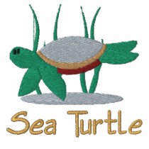 Green Sea Turtle Embroidered Shirt (Polo Shirt) embroidered shirts