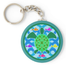 Green Sea Turtle Keychain