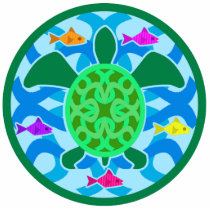 Green Sea Turtle Ornament Acrylic Cut Outs