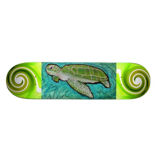 Green Sea Turtle Skateboard Zazzle