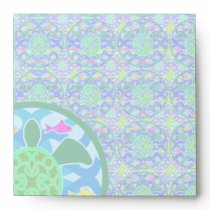 Green Sea Turtle Square Envelope