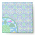 Green Sea Turtle Square Envelope envelope