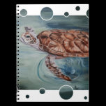 Green Sea Turtle With Bubbles notebooks