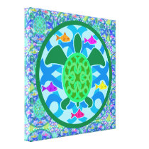Green Sea Turtle Wrapped Canvas