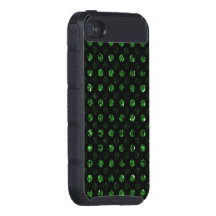 Green Sequin Dots Effect Dark Phone Cases iPhone 4 Cover