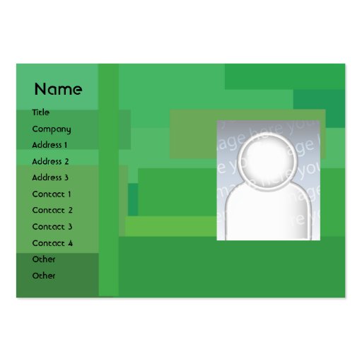 Green Shades - Chubby Business Card Template (front side)