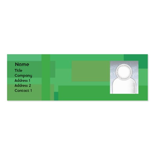 Green Shades - Skinny Business Card Template (front side)