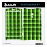 Green Shadow Check Xperia X10 Mini Pro Skin