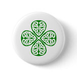 green shamrock celtic knot buttons