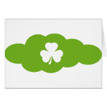 green shamrock cloud card