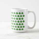 Green Shamrock Clover Pattern Mug mugs