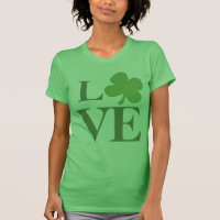 Green Shamrock Love Shirt