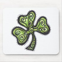 Green Shamrock mousepads
