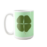 Green Shamrock Painting, Saint Patricks Day mugs