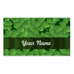 Green shamrock pattern business card