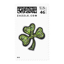 Green Shamrock postage