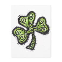 Green Shamrock postcards