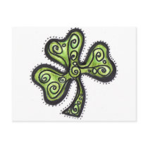 Green Shamrock postcards