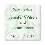 Green Shamrock Save the Date Magnet
