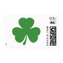 green shamrock st. patrick´s day postage