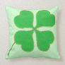 Green Shamrock trimmed in gold dots, pillow
