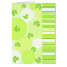 Green Shamrocks - Card