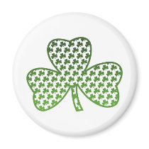 Green Shamrocks Magnet