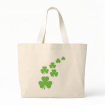 green shamrocks rain tote bag