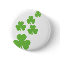green shamrocks rain pin