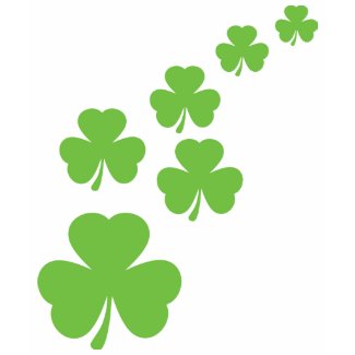 green shamrocks rain shirt