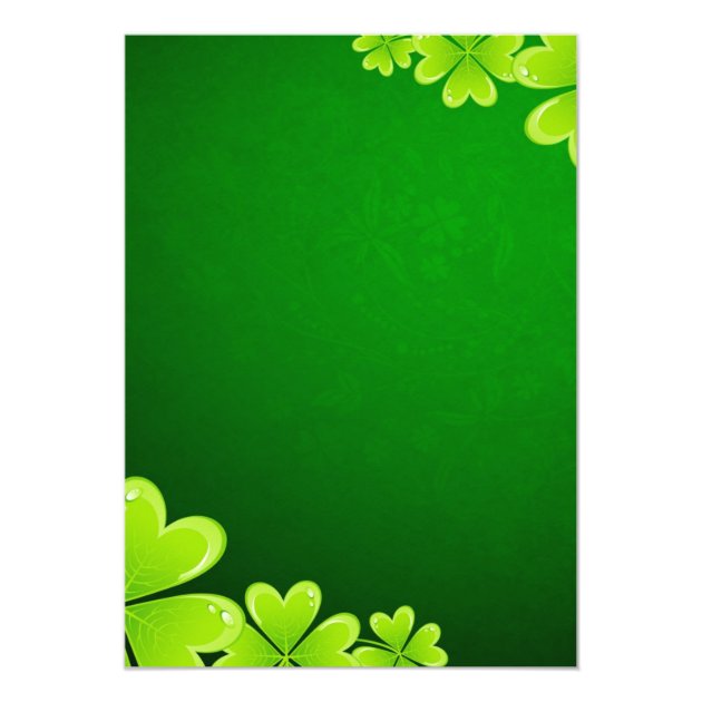 Green Shamrocks St. Patrick's Day Invitation