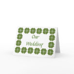 Green Shamrocks Wedding Invitations, customize cards