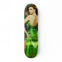 green shape skateboard deck