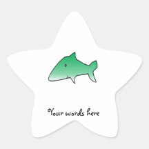 Green shark sticker