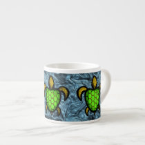 Green Shell Turtle Espresso Mug mugs