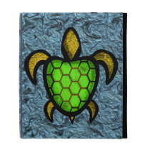 Green Shell Turtle iPad Folio Case