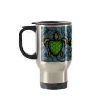 Green Shell Turtle Travel Mug