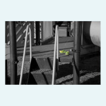 Green Shoes on Playground Print posters