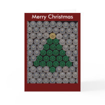 Green shotgun shell tree Christmas Card