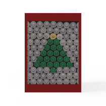 Green shotgun shell tree Christmas Card